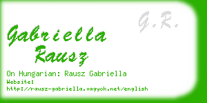 gabriella rausz business card